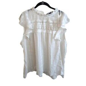 the LINE of style Ruffle Sleeve Babydoll Blouse NWT